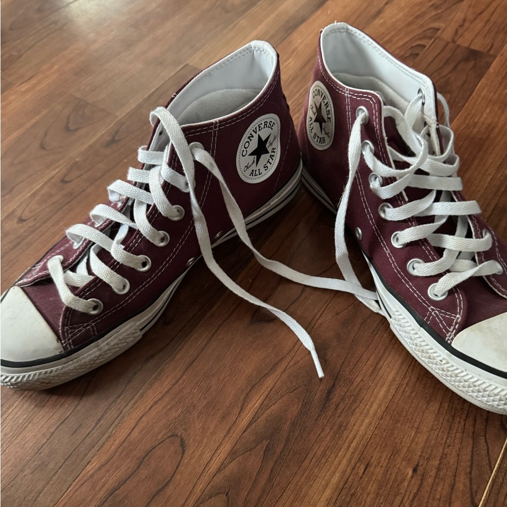 Converse Maroon High-Top Sneakers